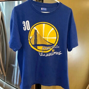 STEPHEN CURRY NBA Basketball short sleeve t-shirt blue Golden State Warriors LG